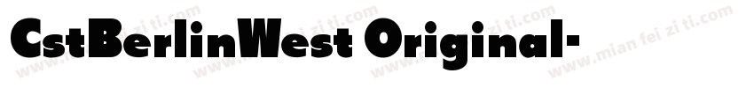 CstBerlinWest Original字体转换